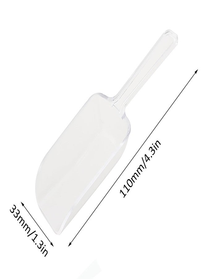 CXMTECH 12PCS 4.5 inch Transparent Mini Acrylic Plastic Kitchen Spoon Food Spoon for Weddings Candy Dessert Buffets Ice Cream Protein Powder Coffee Tea - Image 2
